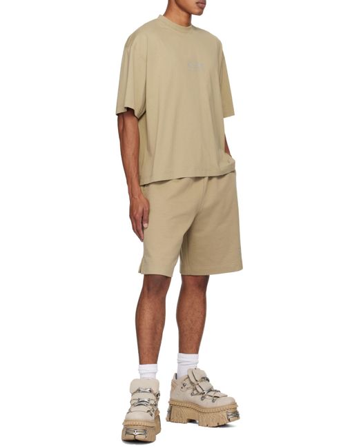 Vetements Natural Logo Printed Crewneck T-Shirt for men