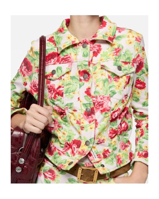 Acne White Floral Cotton Jacket