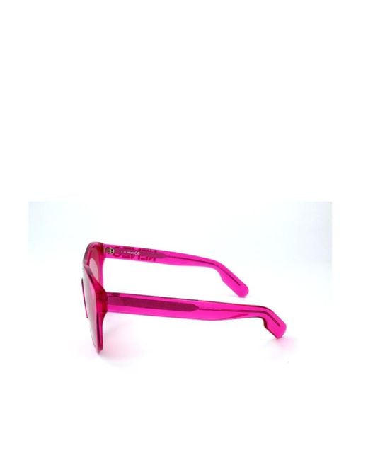 KENZO Pink Full-Frame Logo Sunglasses