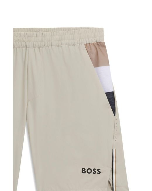 Boss Gray Elastic Waist Shorts for men