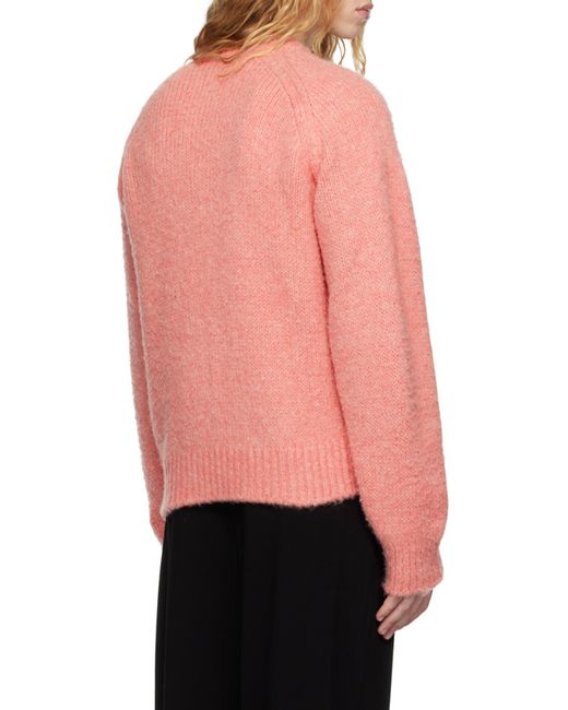 The Row Pink Bruno Long-Sleeved Crewneck Jumper for men