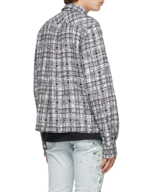 Faith Connexion Gray Plaid Tweed Casual Jacket