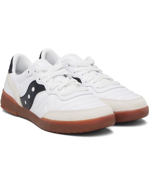 Saucony White 586I Leather Sneakers for men