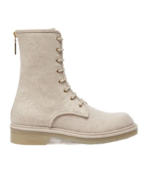 Max Mara Natural Combat Boots