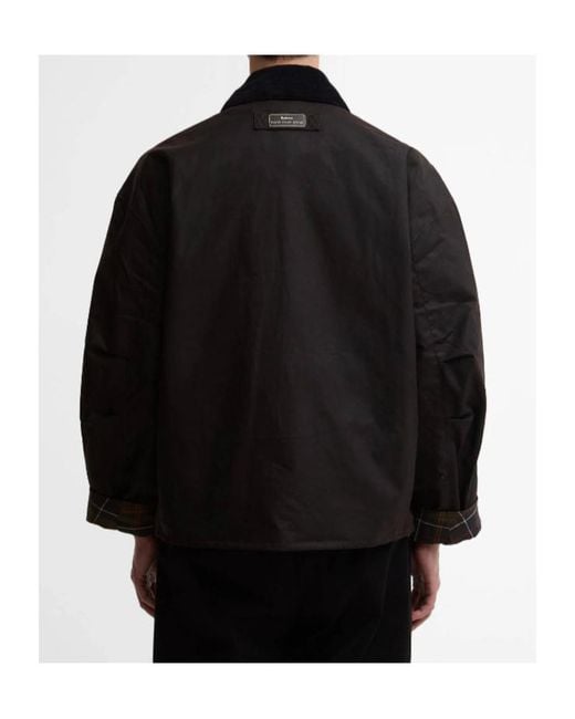 Barbour Black X Feng Chen Wang Porter Waxed Jacket for men
