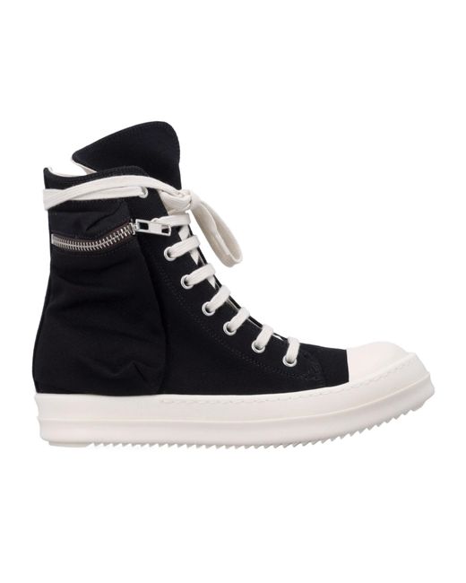 Rick Owens Black Cargo Sneaks Sneakers
