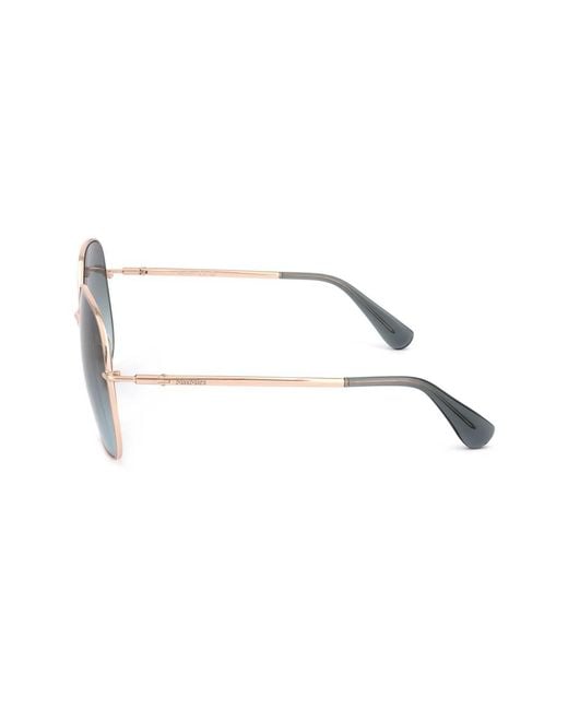 Max Mara Blue Irregular Frame Sunglasses