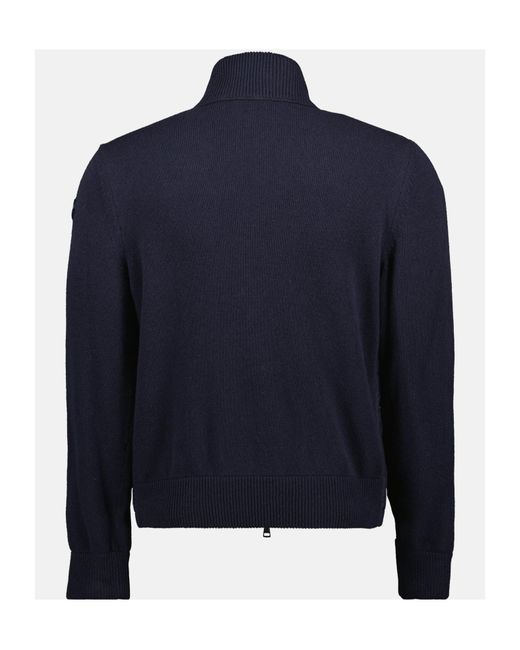 Moncler Blue Logo Patch Padded Jacket for men