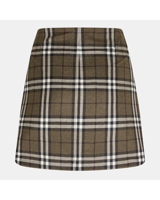 Burberry Multicolor Plaid Skirt
