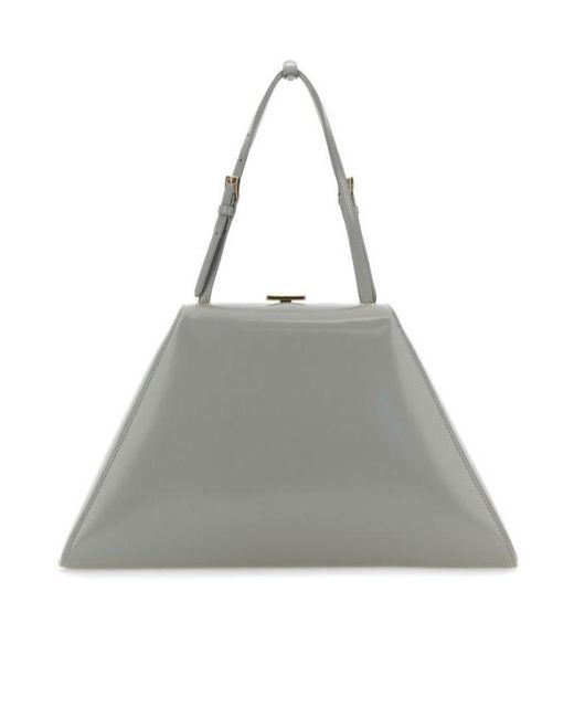 Prada Gray Logo Handbag