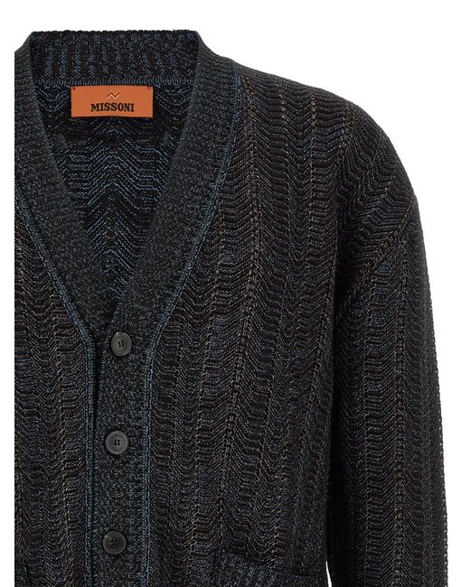 Missoni Black Long-Sleeve Cardigan for men