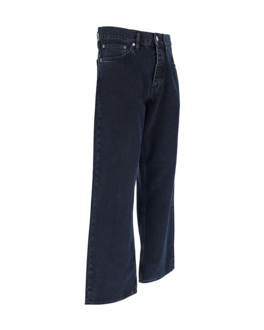 sunflower Blue Logo Patch Wide-Leg Jeans for men
