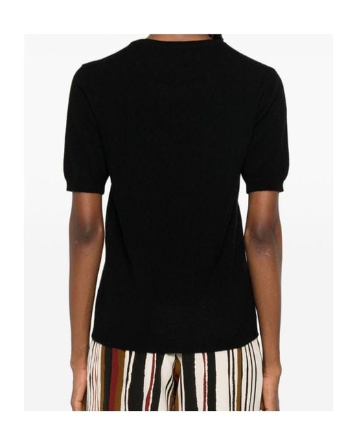 Soft Goat Black Short-Sleeve Sweater