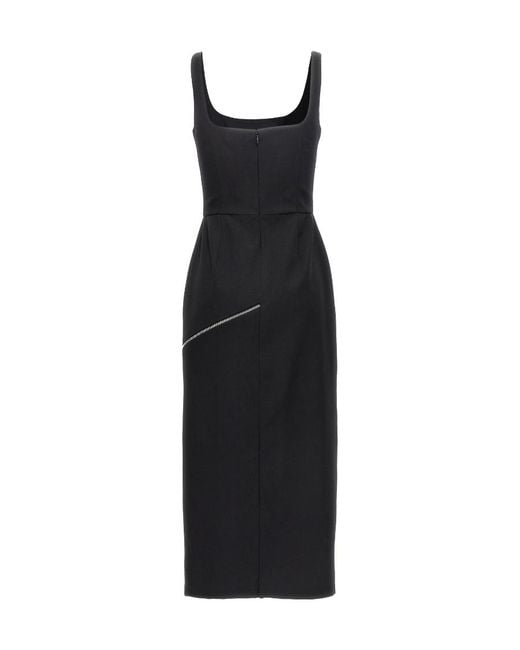 McQueen Black Zip-Detailed Dress