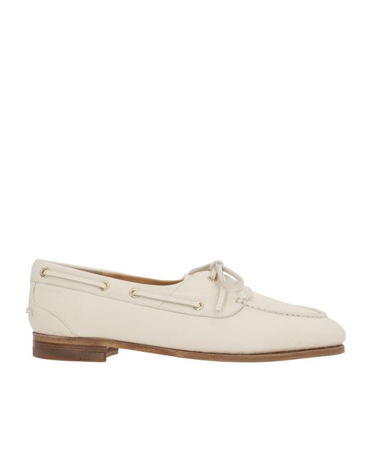 Bally White Pathy Lace-Up Loafers