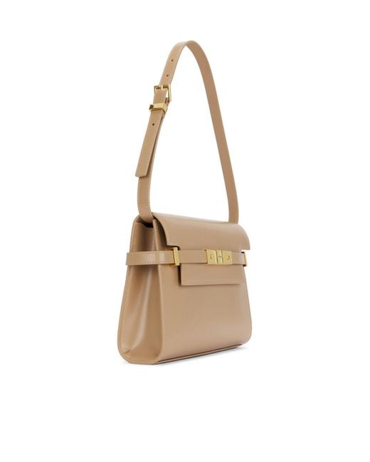 Saint Laurent Natural Small Manhattan Shoulder Bag