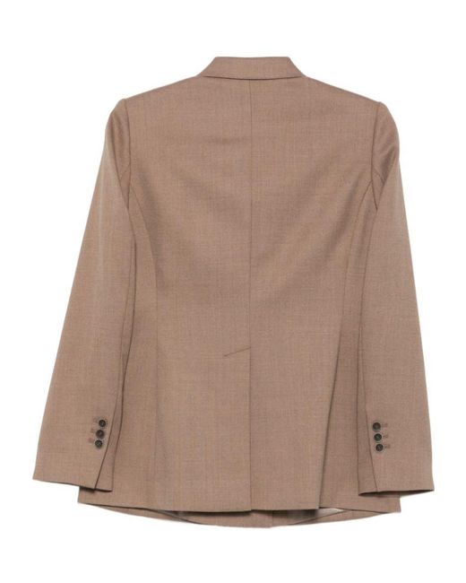 Seventy Brown Double-Breasted Blazer