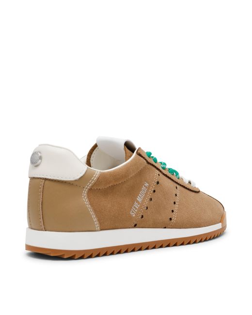 Steve Madden Brown Lace-Up Low-Top Casual Sneakers