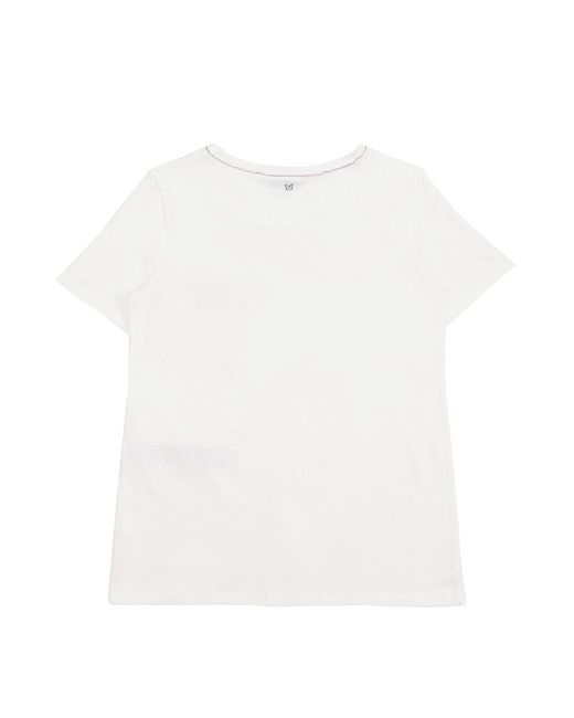 Weekend by Maxmara White T-Shirt With Round Neck And Short Sleeves