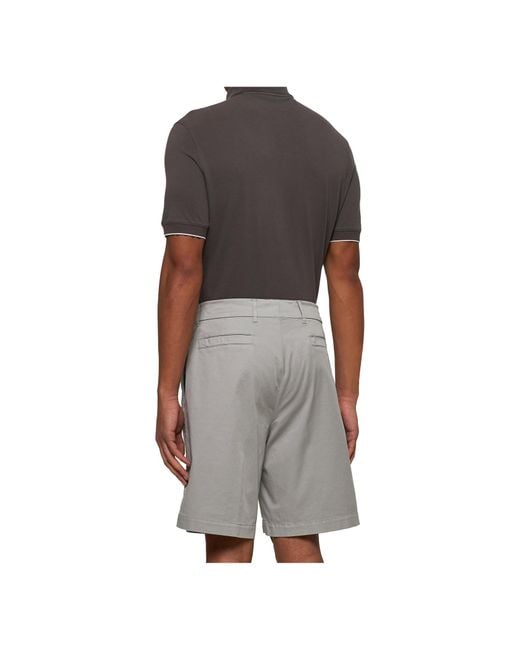 Brunello Cucinelli Gray Mid-Rise Bermuda Shorts for men