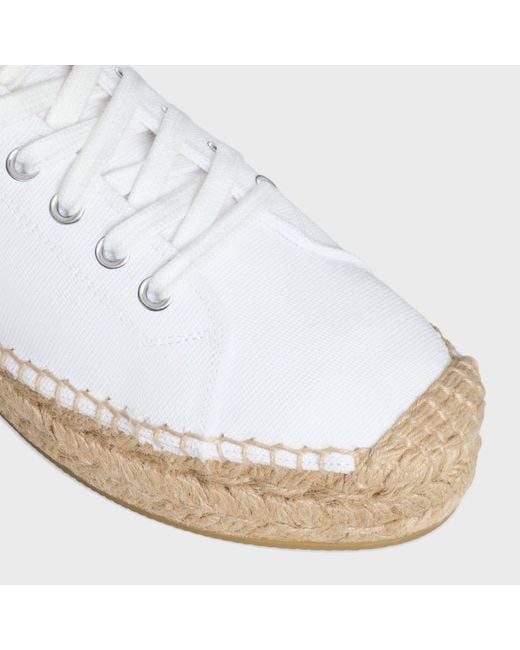 Céline White Les Espadrilles Lace-Up