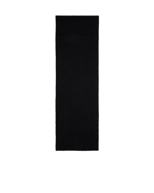 DIESEL Black K-Coder Logo Embroidered Ribbed Scarf for men