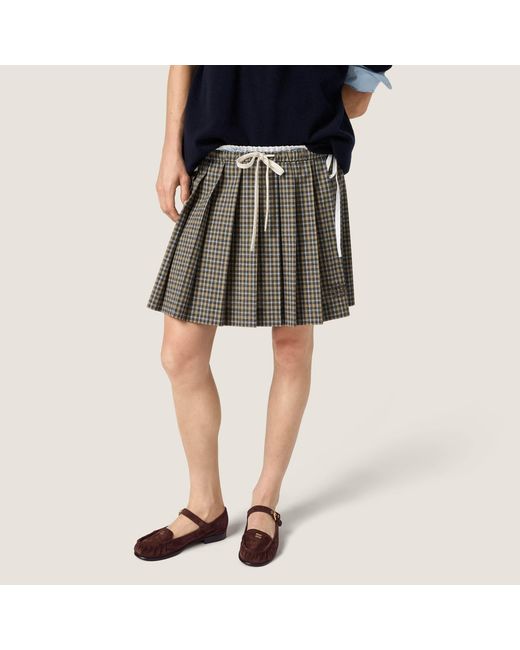 Miu Miu Brown Suede Loafers With Buckle