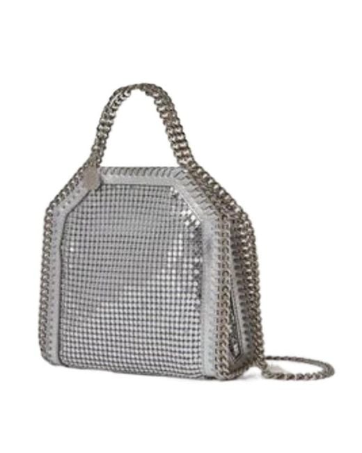 Stella McCartney Gray Falabella Chainmail Tiny Tote Bag