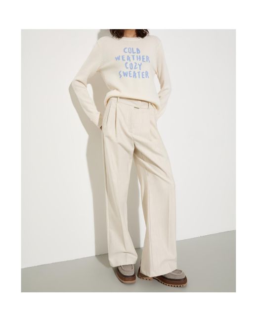MAX&Co. White Twill Pants