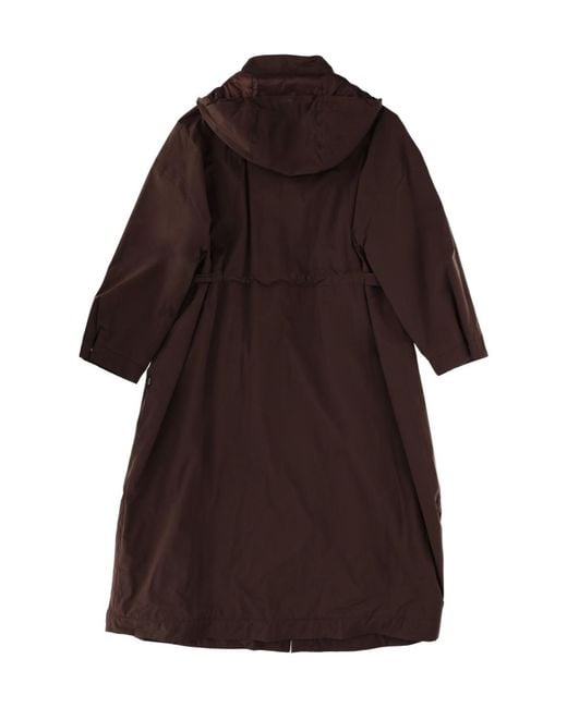 Herno Brown Laminar Belted Hooded Coat