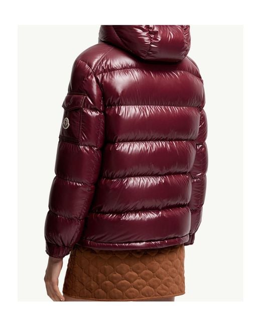 Moncler Red Maire Zip-Up Hooded Jacket