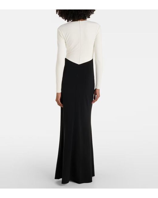 Roland Mouret Black Draped Jersey Gown