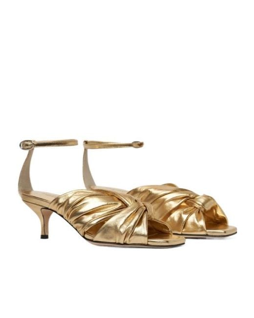 Scarosso Metallic Knot Sandals
