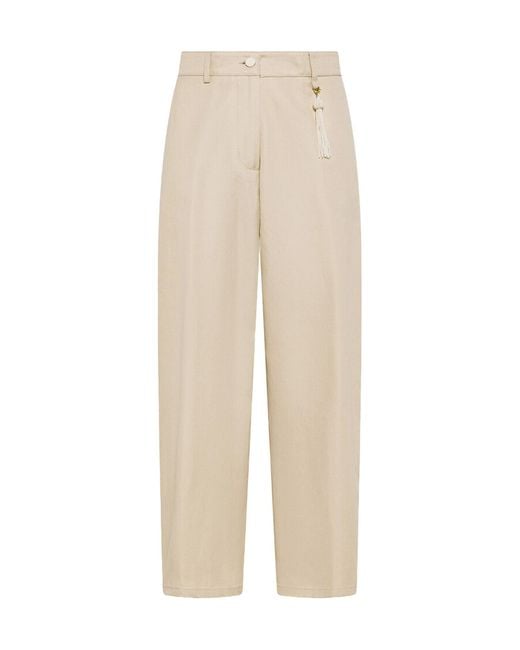 Seventy Natural Tassel Detail Trousers