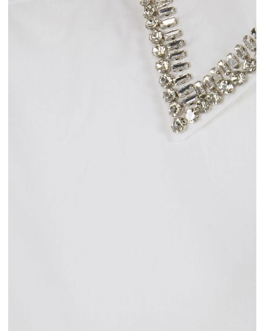Seventy White Embellished-Collar Shirt