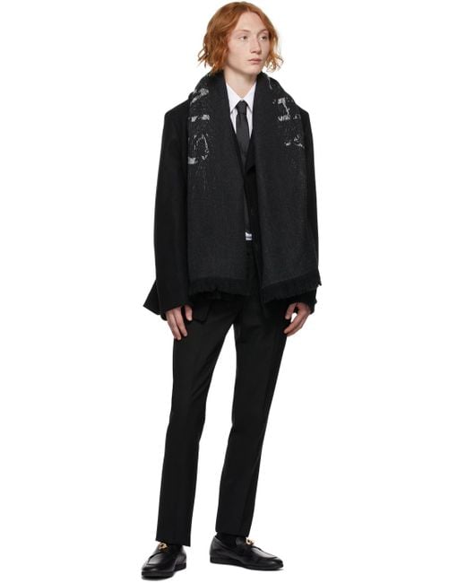 Givenchy Black Logo-Embellished Scarf for men
