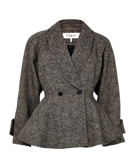 Chloé Black Short Double-Breasted Coat