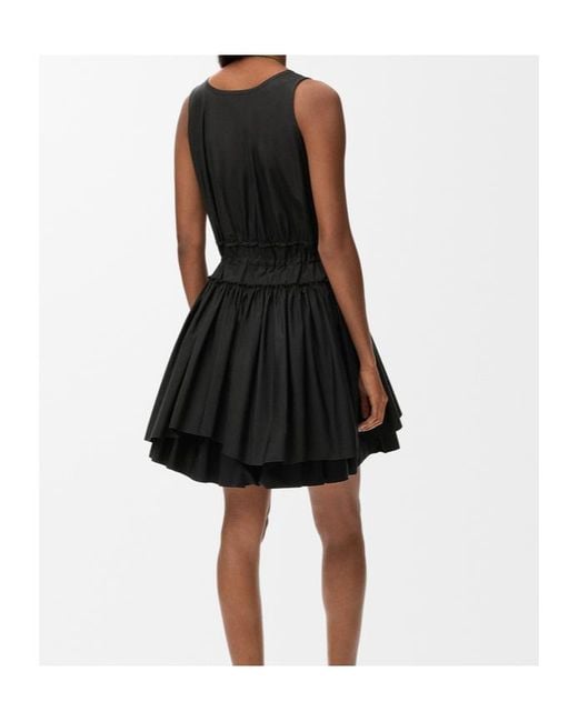 Loewe Black Drawstring Mini Dress