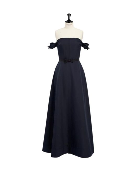 Dior Blue Flared Long Dress