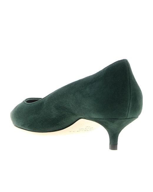 Jimmy Choo Green Amelia Pointed Toe Pumps