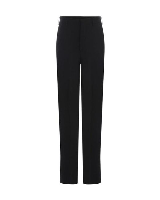 Tagliatore Black Pleated Tailored Trousers for men