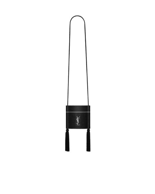 Saint Laurent White Logo Shoulder Bag