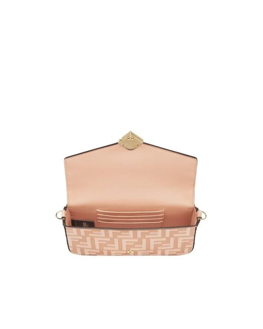 Fendi Pink Ff Diamonds Wallet On Chain Bag