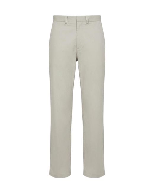 Rier Gray Casual Pants With Belt Loops for men