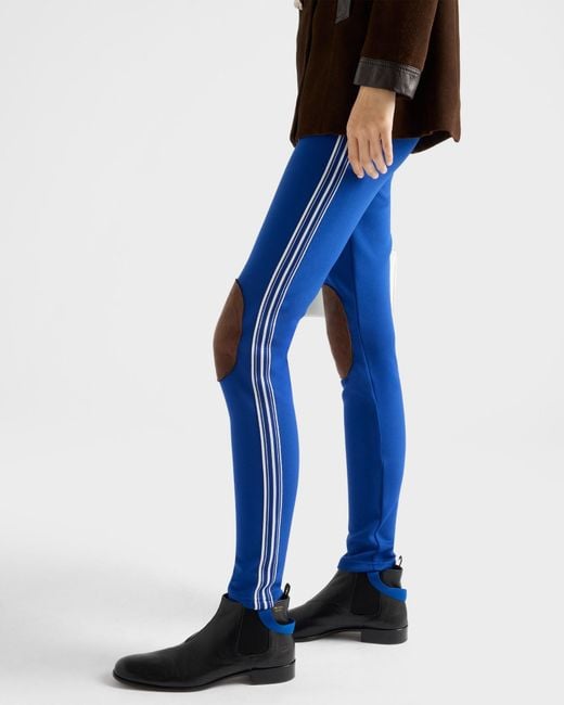 Prada Blue Fleece Leggings