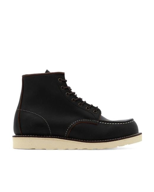 Red Wing Black Lace Up Short Boots for men