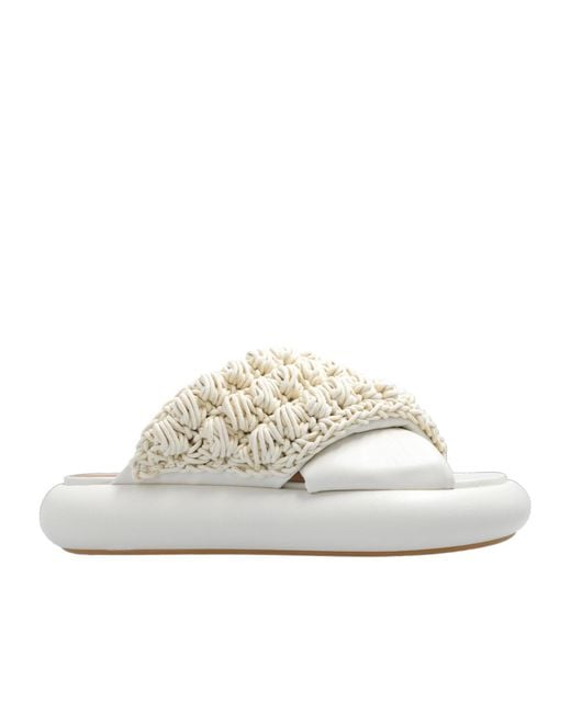 J.W. Anderson White Popcorn Platform Slides