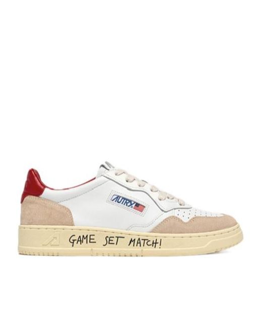 Autry Natural Medalist Lace-Up Sneakers for men