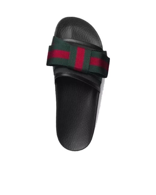 Gucci Black Horizontal Striped Bow Cold Drag