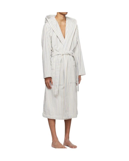 Tekla White Terry Hooded Bathrobe